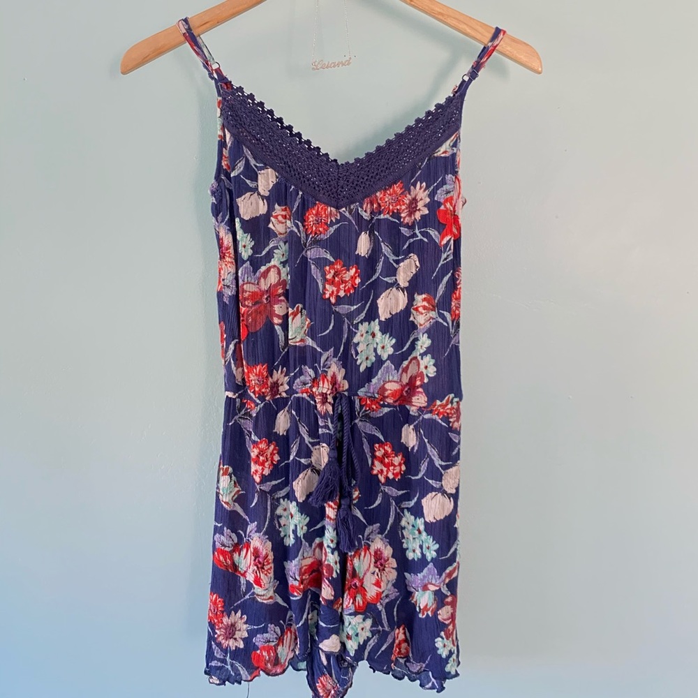 Spaghetti Strap, Floral Romper